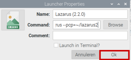 launcher properties pi1